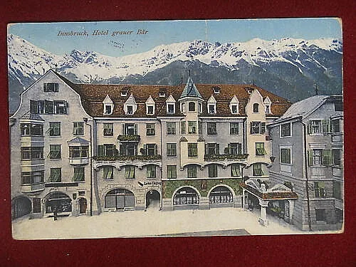 INNSBRUCK Hotel Grauer (Austria) viaggiata anni 10 #8019