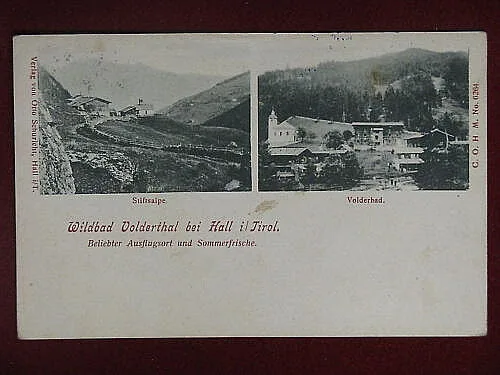 VOLDERTHAL bei Hall TIROL Austria viaggiata, anni 10 #3708