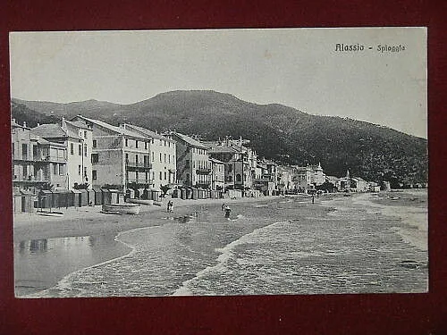 ALASSIO Spiaggia no viaggiata anni 30 #8313