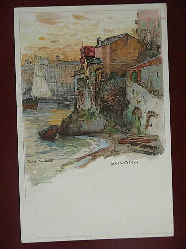 SAVONA ILLUSTRATA M. WIELANDT no viaggiata “900 #8355