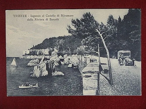 TRIESTE Da Barcola al Castello no viaggiata anni 10 #8512