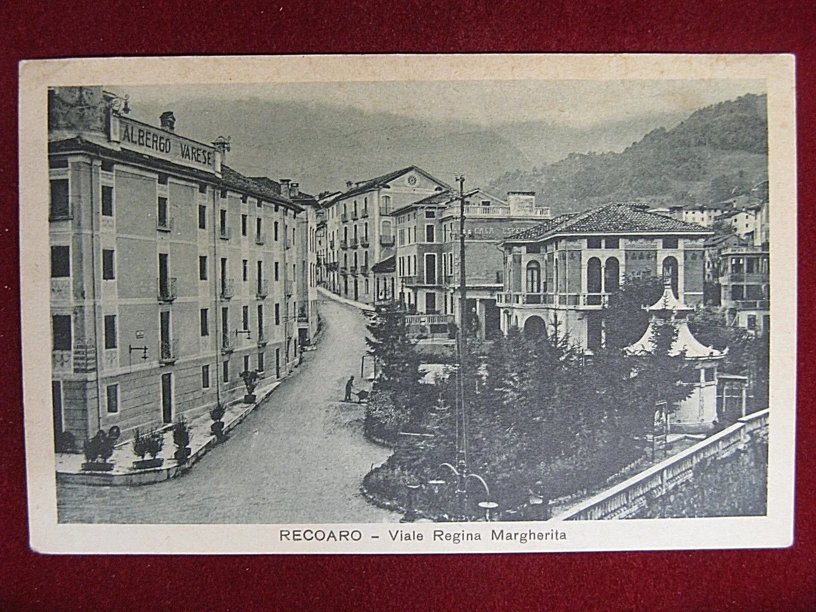Recoaro Viale Regina Margherita Albergo Varese anni 10/20 non viaggiata #11874