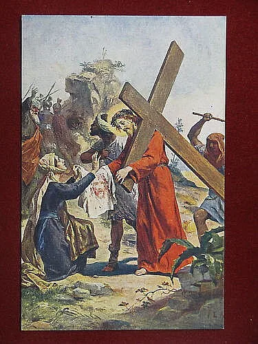 MORGARI L. illustrata Via Crucis Gesù Stazione VI^ no viaggiata anni 20 #8681