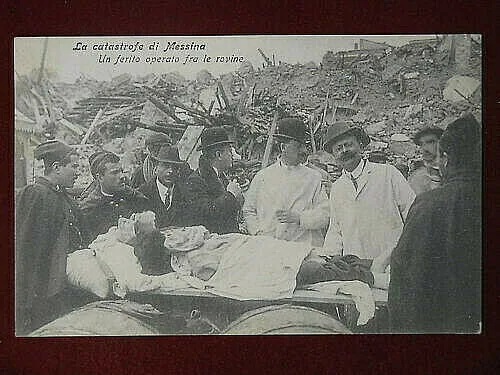 MESSINA Terremoto un ferito operato tra le rovine viaggiata anni 10 f/p #6525