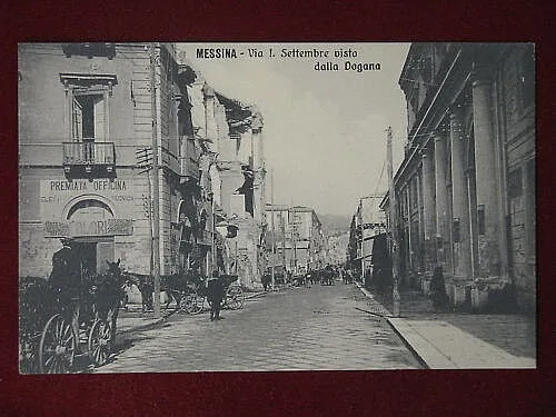 MESSINA VIA I° SETTEMBRE VISTO DALLA DOGANA NON VIAGGIATA #6531