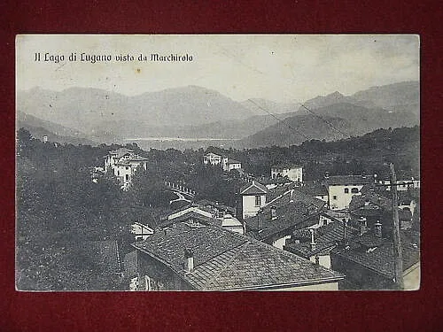 MARCHIROLO E LAGO DI LUGANO ANNI 20 VIAGGIATA #3027