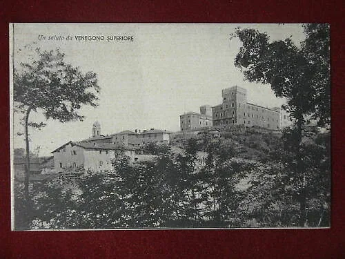UN SALUTO DA VENEGONO SUPERIORE PANORAMA ANNI 30 VIAGGIATA #5964