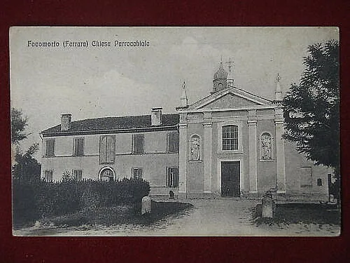 FOCOMORTO Ferrara CHIESA ANNI 10 SCRITTA NON VIAGGIATA #5522