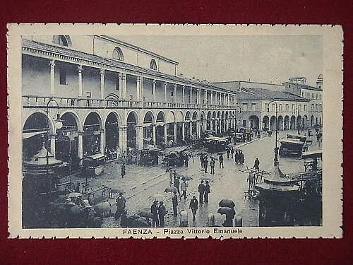 FAENZA PIAZZA VITTORIO EMANUELE ANNI 10 VIAGGIATA #5577