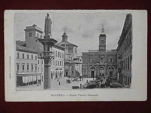 RAVENNA PIAZZA VITTORIO EMANUELE NON VIAGGIATA #5533