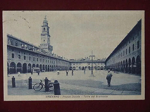 VIGEVANO PIAZZA DUCALE ANNI 30 VIAGGIATA #5578