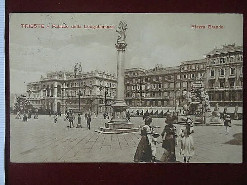 TRIESTE Piazza Grande viaggiata anni 10 #5698