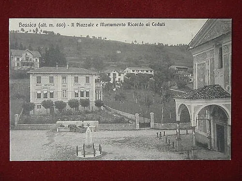 BOSSICO PIAZZA E MONUMENTO CADUTI NON VIAGGIATA #5737