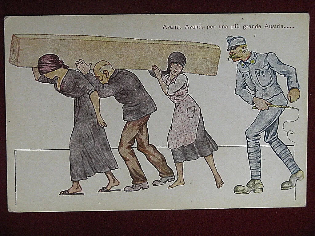 illustrata  SATIRICA WW1 viaggiata #11183
