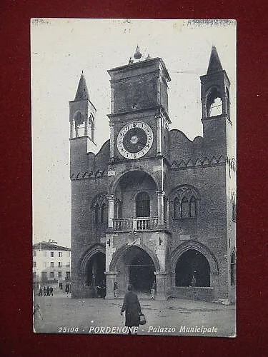 PORDENONE PALAZZO MUNICIPALE ANNI 30 VIAGGIATA #6212