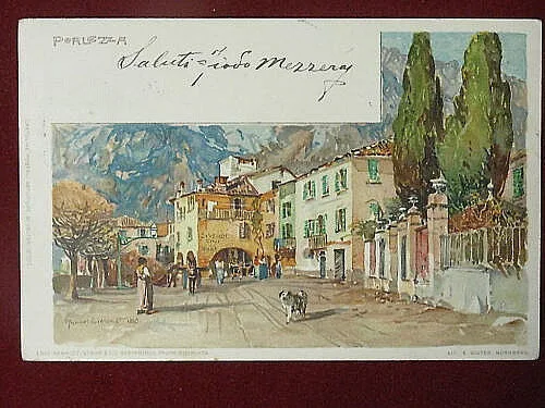 PORLEZZA illustrata Manuel Wielandt viaggiata “900 f/p #3158
