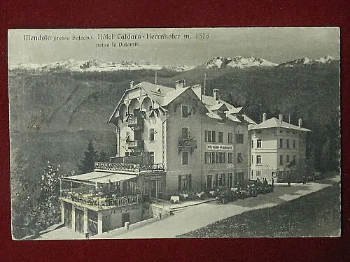 MENDOLA presso Bolzano Hotel Caldaro viaggiata anni 20 #3219