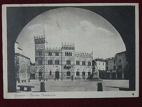 GROSSETO PALAZZO PROVINCIALE ANNI 40 VIAGGIATA #3557