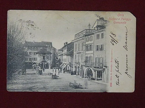 ORTA Piazza e Palazzo Comunale ANNI 10 VIAGGIATA#3568