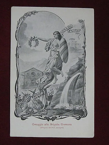 CARTOLINA omaggio alla BRIGATA CREMONA NO VIAGGIATA #3775