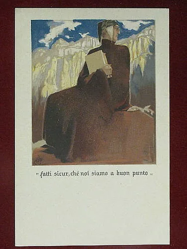 ILLUSTRATA CAMBELLOTTI DUILIO ROMA 1912 Dante Alighieri no viaggiata f/p #3333