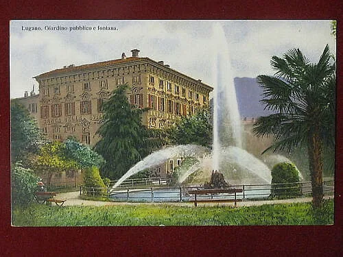 LUGANO Giardino Pubblico no viaggiata, anni 20 #3314