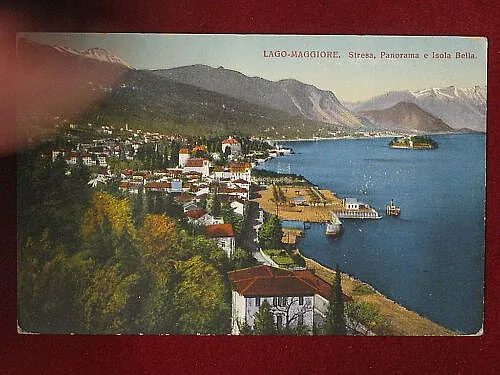 STRESA Panorama e Isola Bella no viaggiata, anni 20 #3496