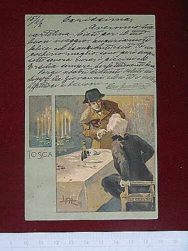 TOSCA ILLUSTRATA METLICOVITZ L. viaggiata 1900 f/p #4074