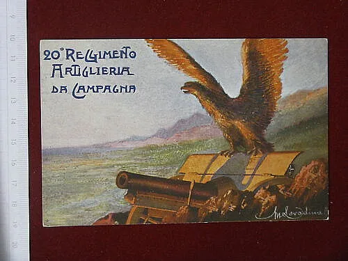 ILLUSTRATA LOVADINA M. 20° Regg.to Artiglieria da Campagna no viag anni 10 #4199