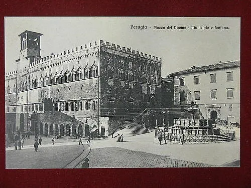 PERUGIA PIAZZA DEL DUOMO NON VIAGGIATA #4426