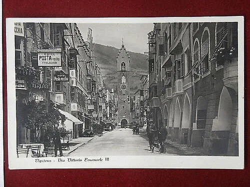 VIPITENO Via Vittorio Emanuele III viaggiata anni 30 #4514