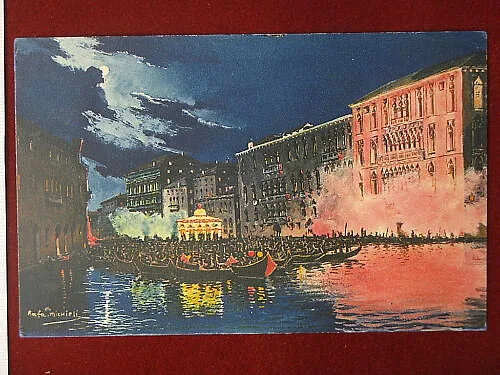 VENEZIA illustrata Rafa Michieli Serenate viaggiata anni 40 #4612