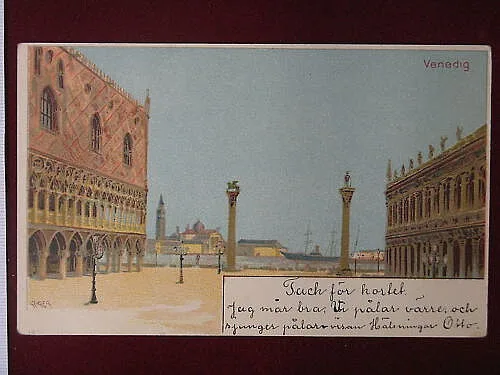 VENEZIA Saluti no viaggiata illustrata, “900 #4623