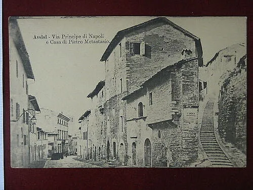 ASSISI Via Principe di Napoli no viaggiata anni 10 #4658