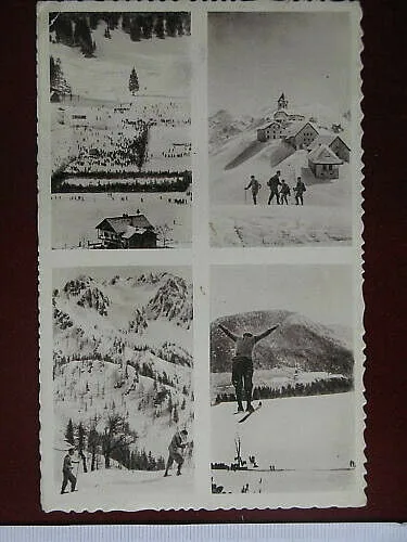 ASIAGO Varie Vedute sciatori viaggiata anni 30 #4689