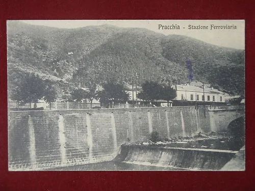 PRACCHIA STAZIONE FERROVIARIA ANNI 20 VIAGGIATA #5305