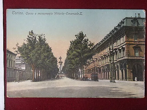 TORINO Corso e Monumento Vittorio Emanuele II no viaggiata anni 30 #4728