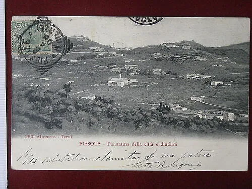 FIESOLE Panorama Città e dintorni viaggiata “900 #4768