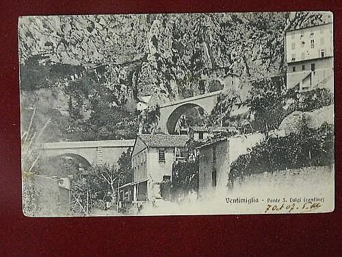 VENTIMIGLIA Ponte S. Luigi (confine) viaggiata anni 10 #2631