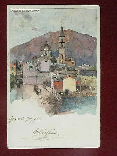 ALASSIO illustrata  M. Wielandt  St. Ambrogio, viaggiata “900 #2705