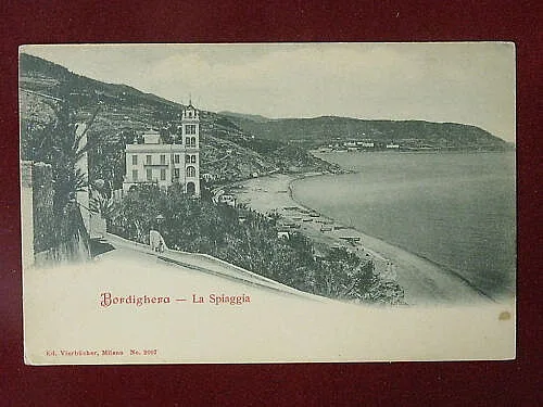 BORDIGHERA La Spiaggia no viaggiata f/p “900 #782