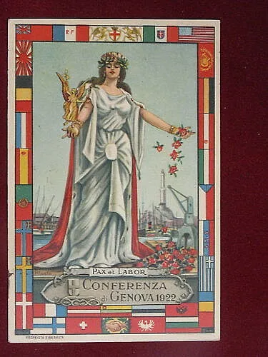 ILLUSTRATA GENOVA Conferenza 1922 viaggiata anni 20 #1793