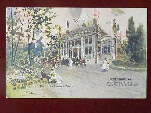 MILANO Esposizione AEREONAUTICA 1906 illustrata P. SALA no viaggiata #3076