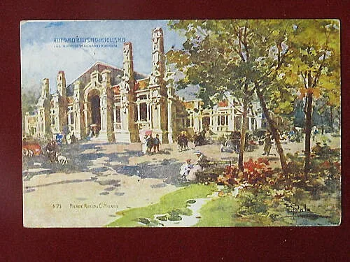 MILANO Esposizione CICLISMO1906 illustrata SALA viaggiata anni 10 #3075