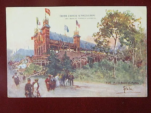 MILANO Esposizione 1906 ILLUSTRATA P. SALA Piazza D’Armi no viaggiata #3079