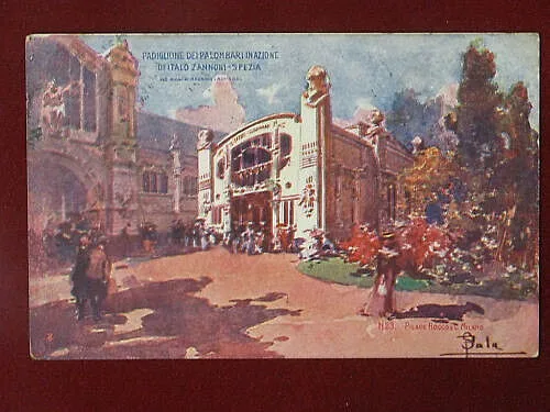 MILANO Esposizione 1906 illustrata P. SALA Palombari viaggiata anni 10 #3074