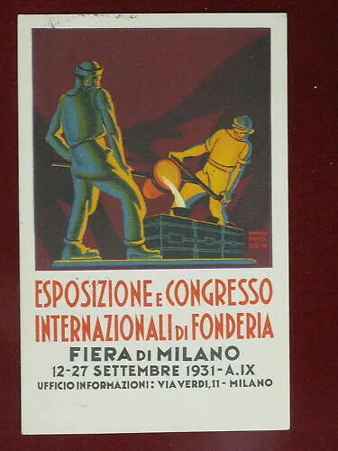 FIERA DI MILANO EXPO 1931 illustratore MORBIDUCCI P. viaggiata #2880