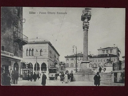 UDINE PIAZZA VITTORIO EMANUELE ANNI 10 VIAGGIATA #2461