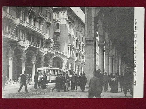 GENOVA PORTICI ANNI 10 VIAGGIATA #2556
