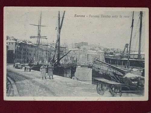 SAVONA DARSENA VECCHIA ANNI 20 VIAGGIATA #2601